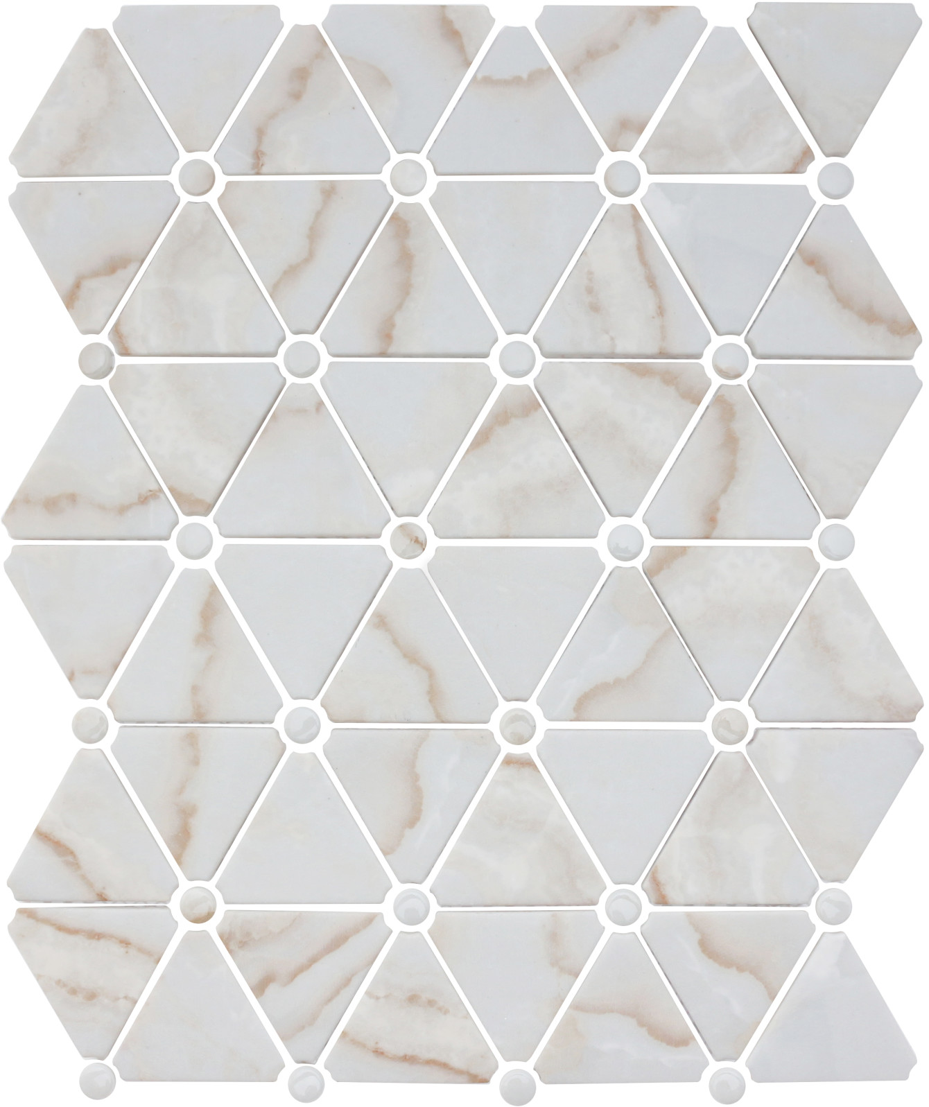 Leaside Glow 10x13 Triangle Mosaic Virginia Tile Company