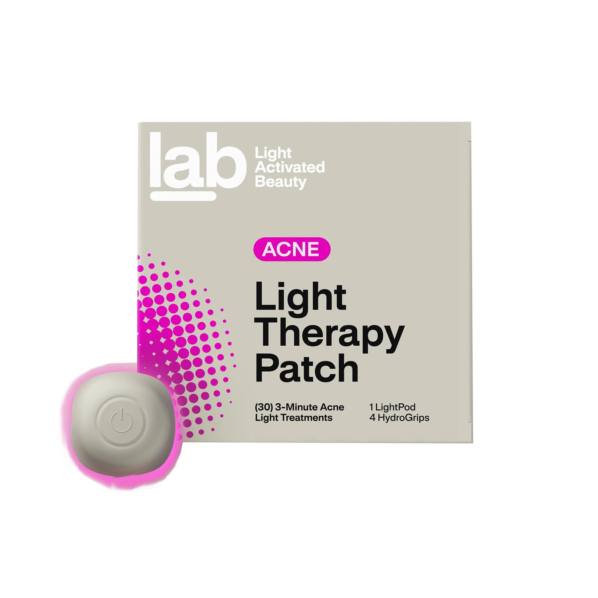 LAB Acne Light Therapy Patch Acne Treatments with Lightpod and Four Hydrogrips