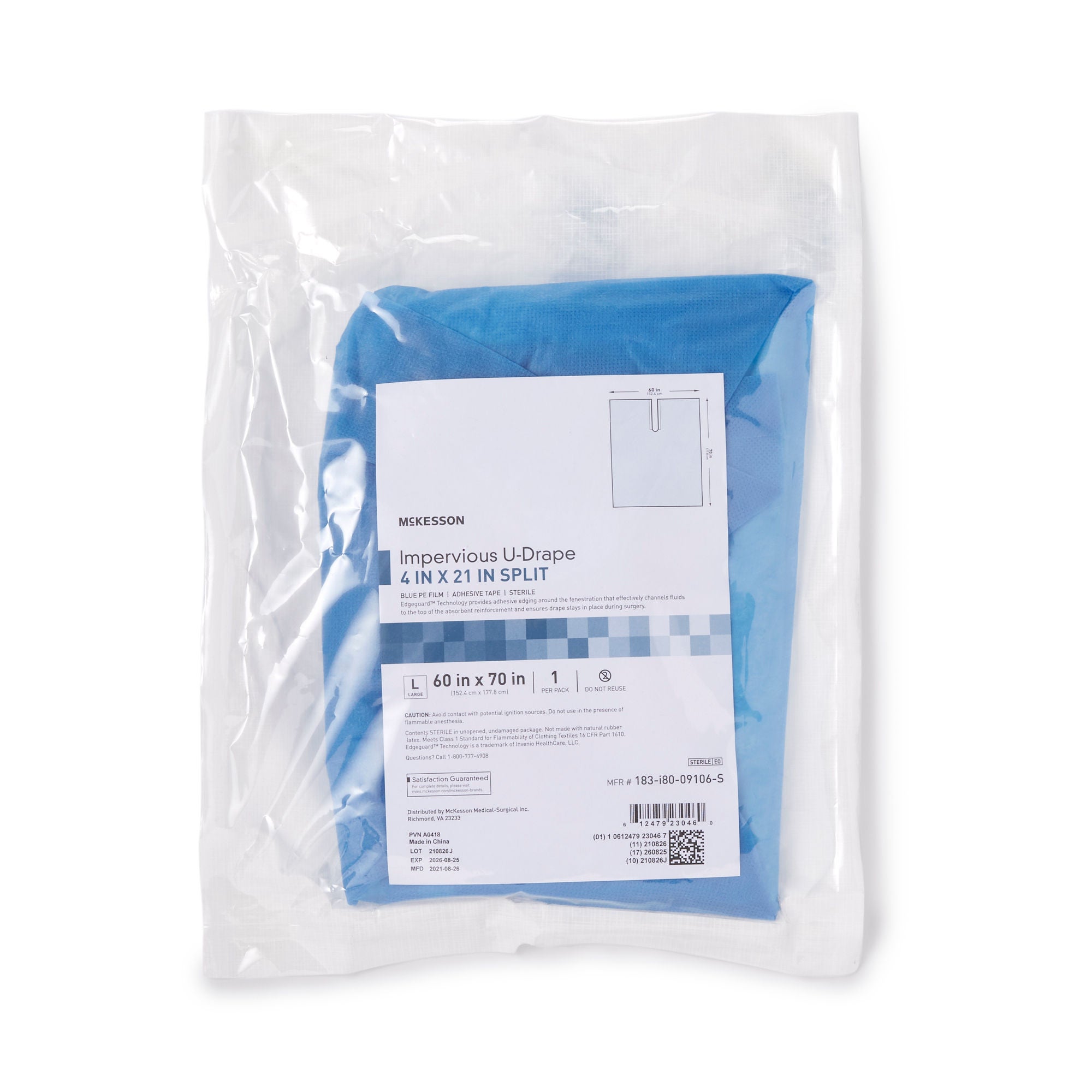 McKesson Sterile Impervious Orthopedic U-Drape, 60 x 70 Inch