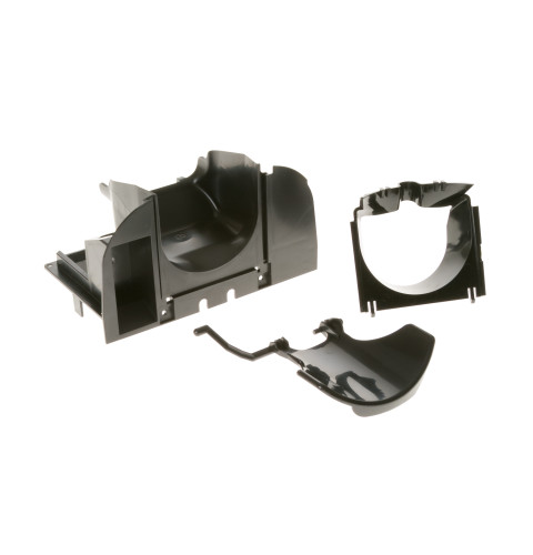 Ice dispenser funnel and frame