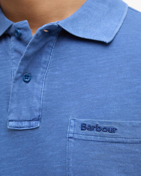Pigment Dye Slub Polo Shirt