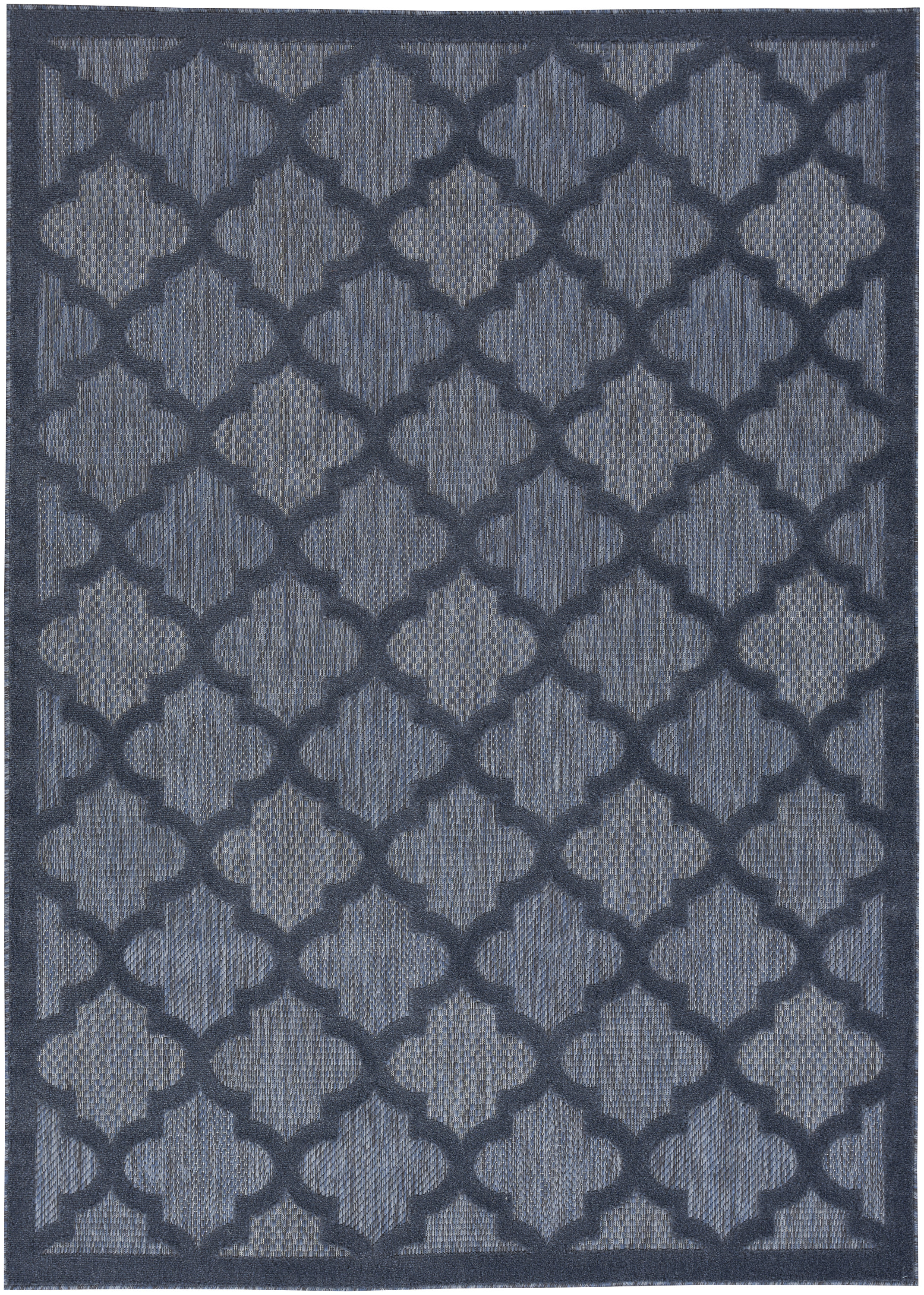 Nourison Easy Care 6' x 9' Navy Blue Modern Rug