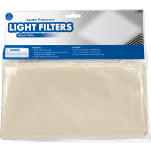 Classroom Light Filters, 2' x 2', Whisper White, Set of 4
