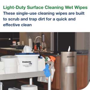 Tork, Everwipe Light-Duty Surface Cleaning Wet Wipe Jumbo Rolls,  2500 Wipes/Container