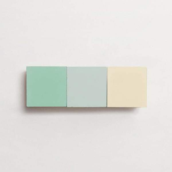 cement: mythology checkerboard | flanders | grande | matte | trio | ru, celadon + roan | sample 