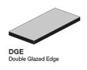 Sanibel Mist 3X9 Trim Tile Right Double Glazed Edge Crackle Glossy