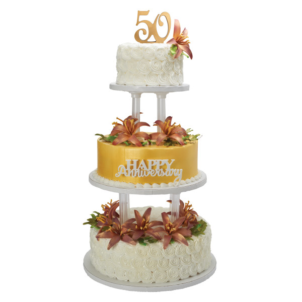 Separated 3-Tier Round 6", 10", 12" Cake Structure Set