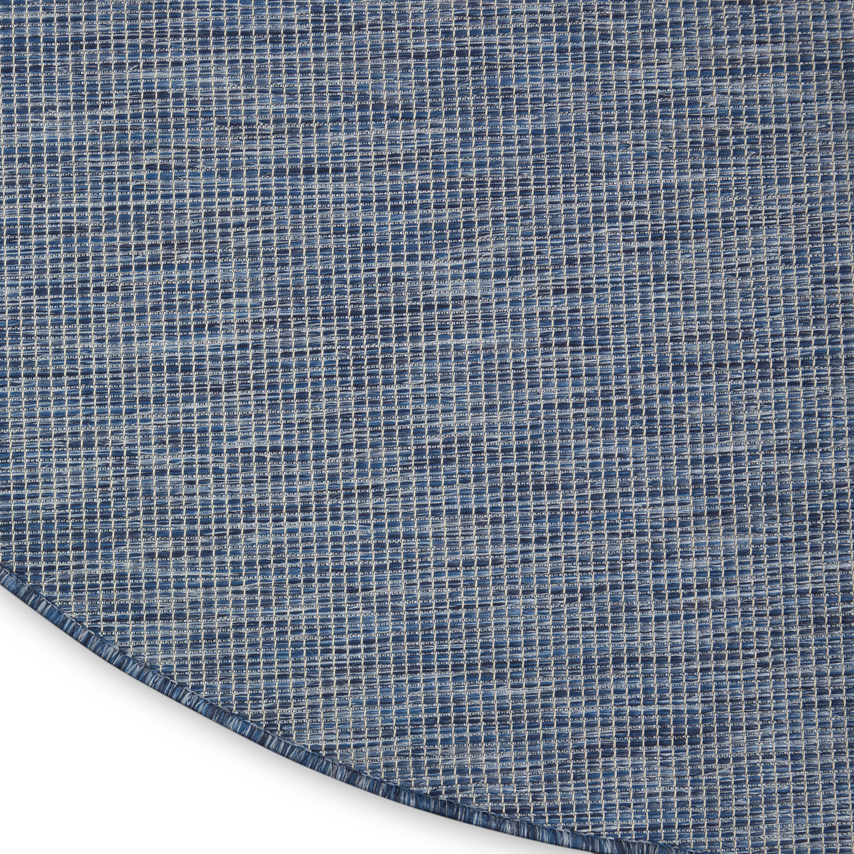 Nourison Positano 8' x Round Navy Blue Modern Rug