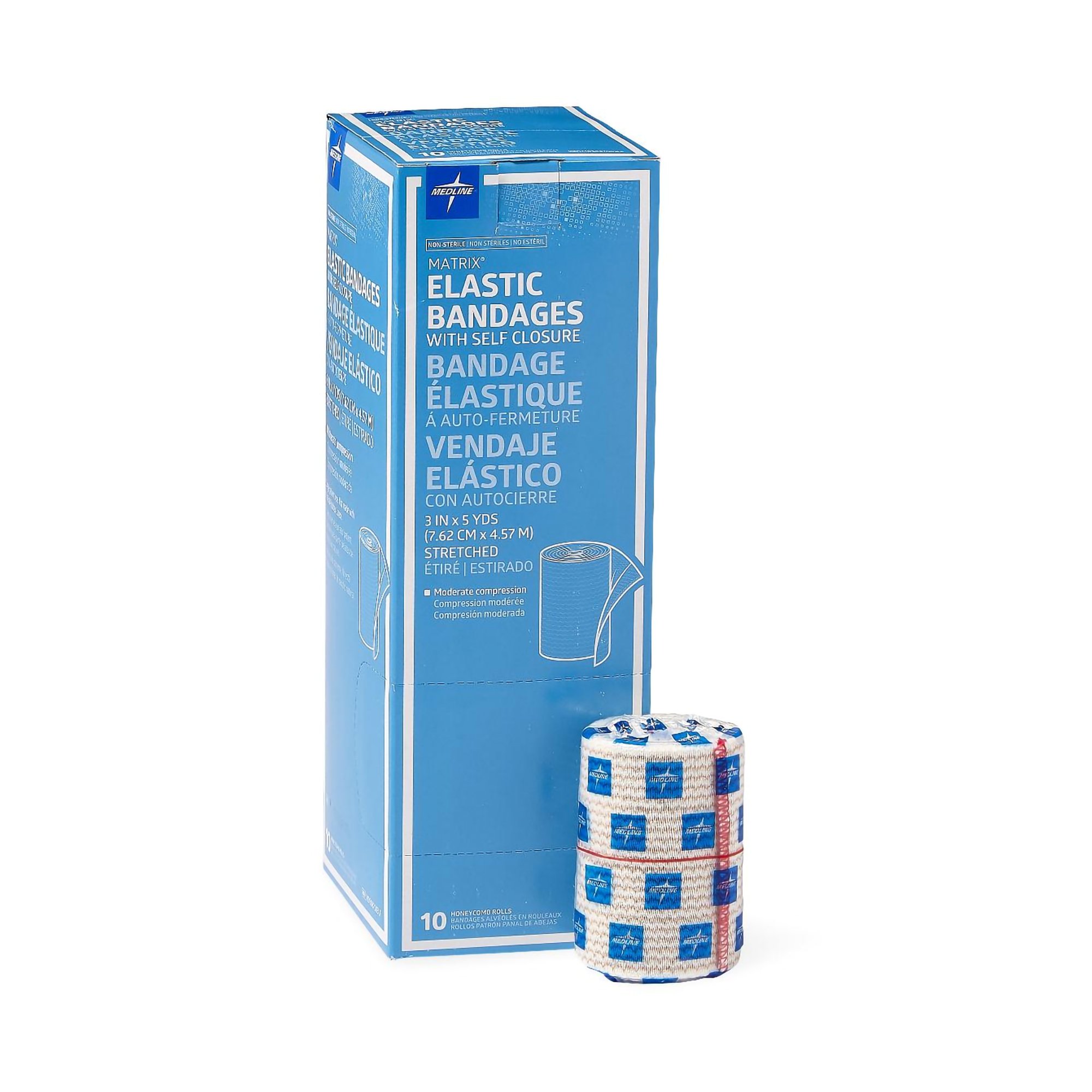 Matrix Double Hook and Loop Closure Elastic Bandage, 3 Inch x 5 Yard MK 498689