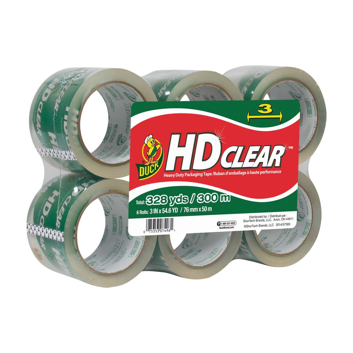 Duck® Brand HD Clear™ Heavy Duty Packing Tape Image
