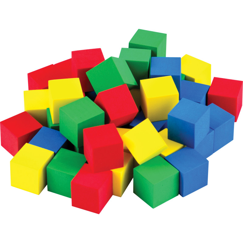 STEM Basics: Multicolor 3/4" Foam Cubes, Pack of 40