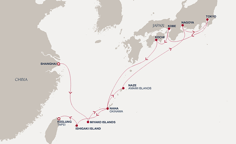 Itinerary map