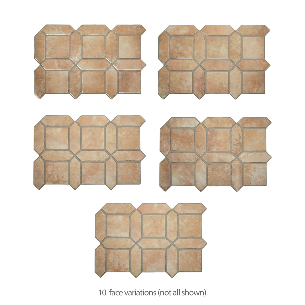 Picket Arenta Arena with Square 14-5/8 in. x 22-1/2 in. Porcelain Floor and Wall Tile