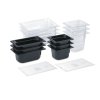 Half-size 4-inch-deep Super Pan® low-temperature plastic pan in black