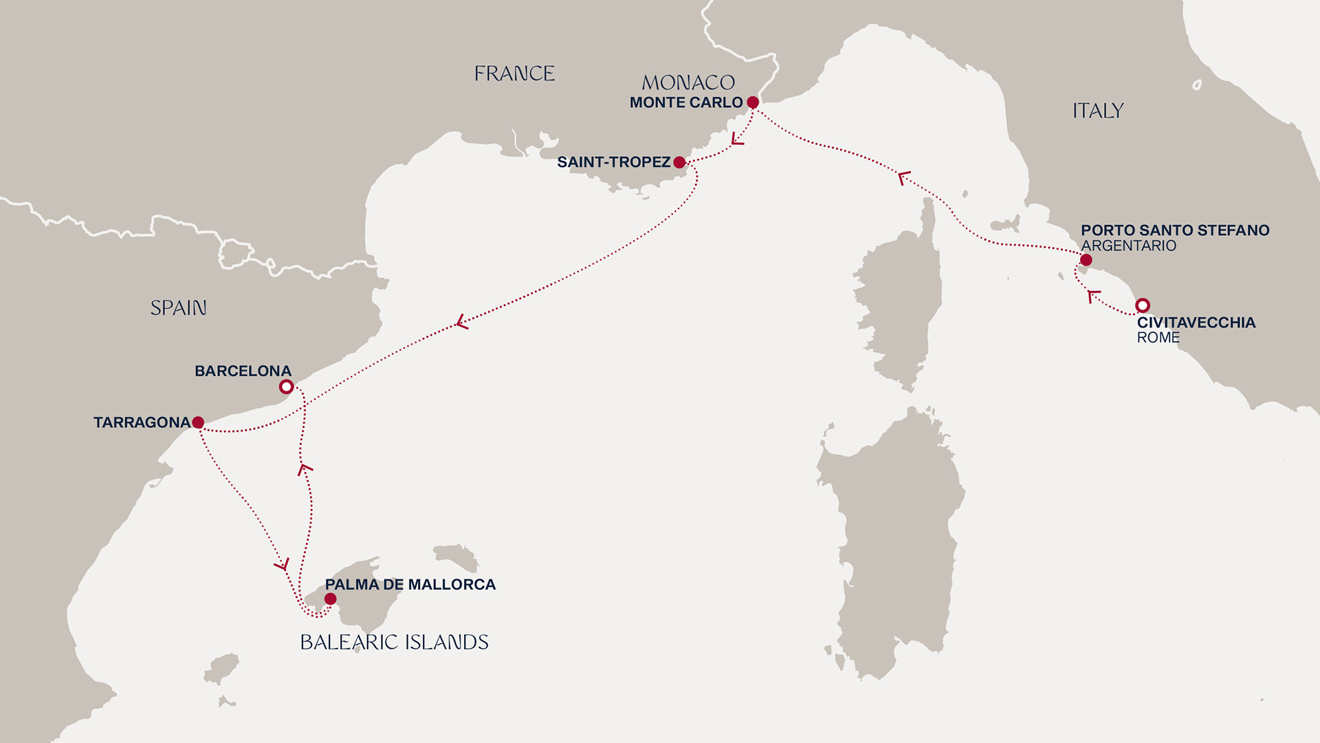 Itinerary map