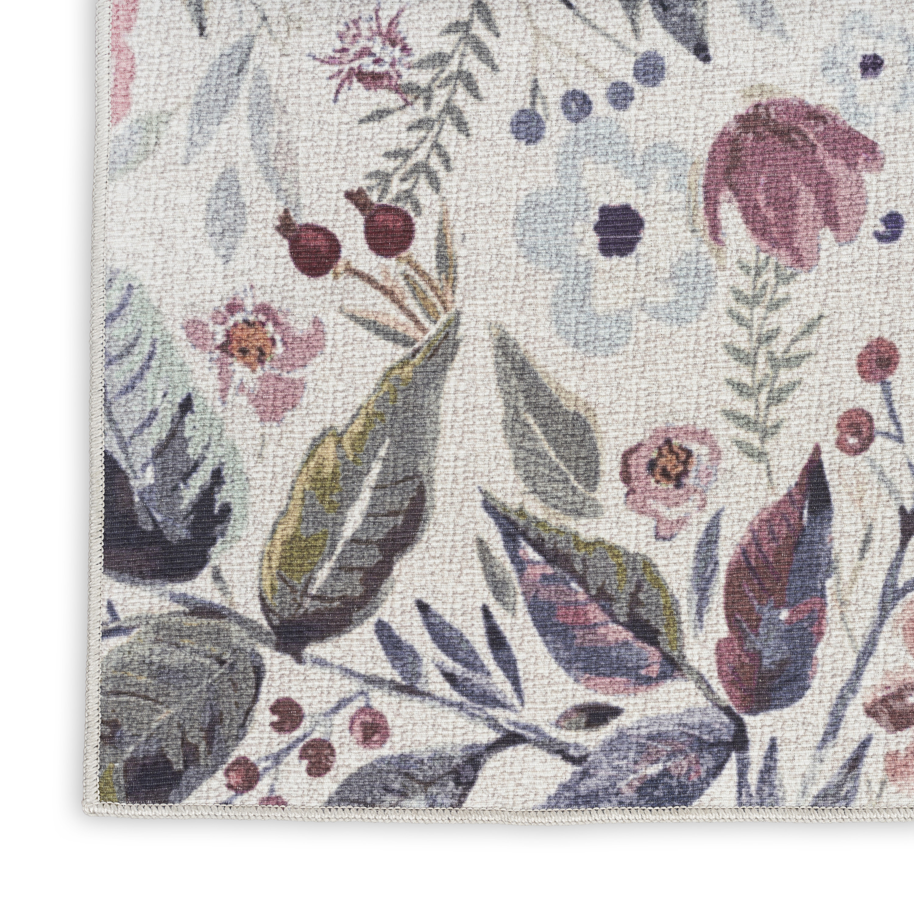 Nourison Nourison Washables 4' x 6' Ivory Pink Vintage Indoor Rug