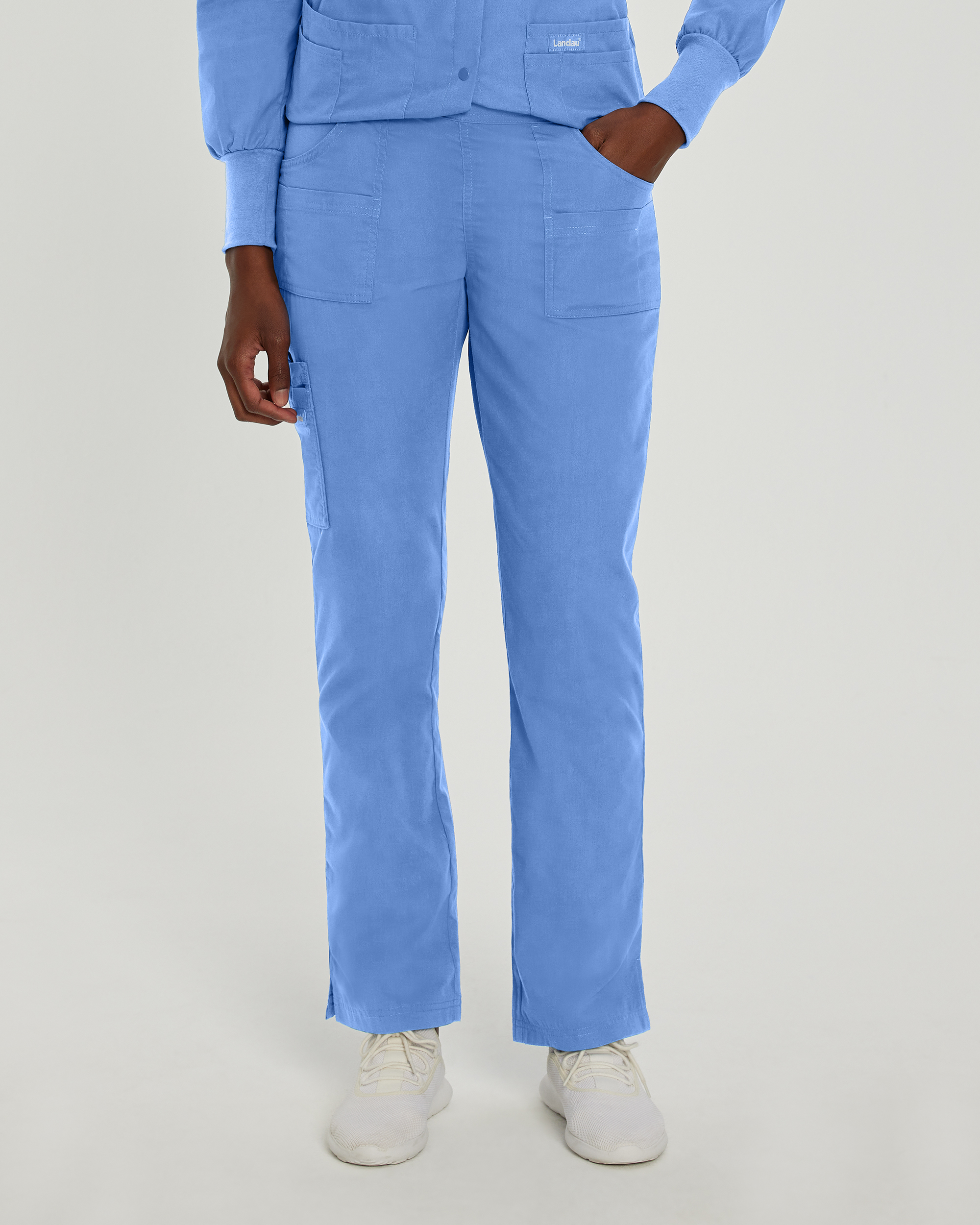 Landau Essentials Women&#8216;s Cargo Scrub Pants-Landau