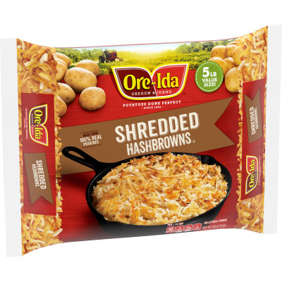 Ore-Ida Shredded Hash Browns Potatoes Value Size, 5 lb Bag