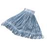 Rubbermaid Commercial, Super Stitch, Blend Looped-End Wet Mop Head with 5" Headband, 20 oz, Blue