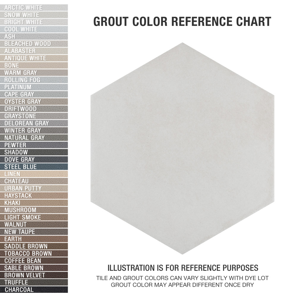 Matter Hex Bone 7-7/8 in. x 9 in. Porcelain Floor and Wall Tile