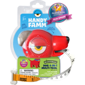 Roscoe the Dog&trade; 4-in-1 Kids Tape Measure &ndash; 8 ft Measuring Tool with Level & Angle Finder, STEM Learning Tool for Kids