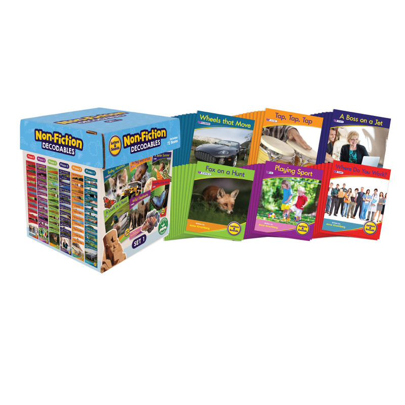 Beanstalk Books Letters & Sounds Non-Fiction Decodables Boxed Set, Set ...