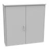 Type 3R Current Transformer Enclosure, Hinge Cover, Steel ANSI 61 Gray, Double Doors, 48 x 12 x 48