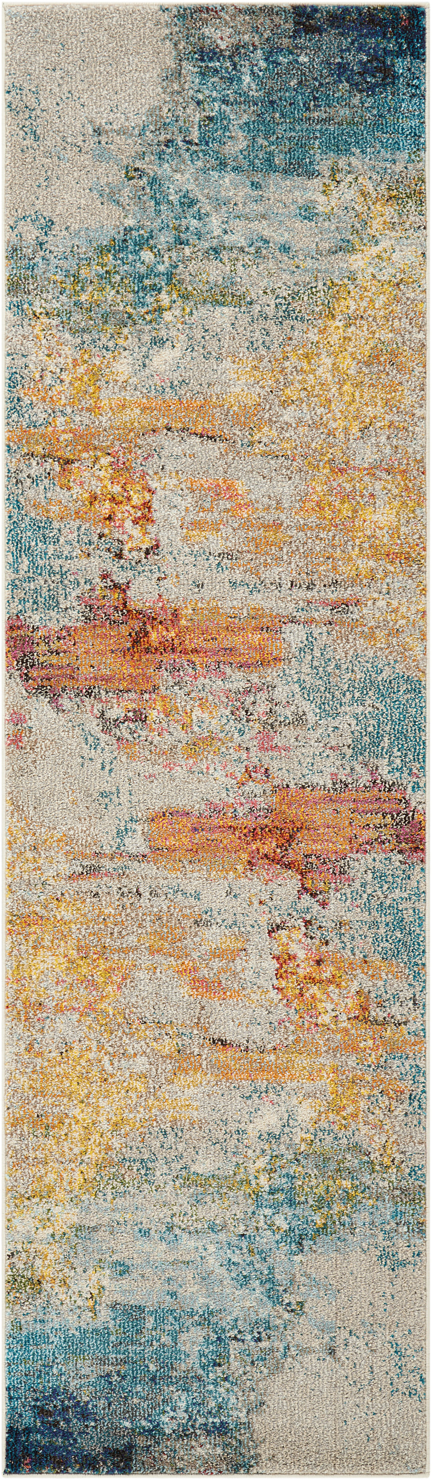 Nourison Celestial 2'2" x 7'6" Sealife Modern Indoor Rug