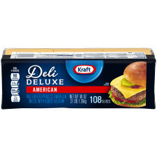 Kraft Deli Deluxe American Cheese Slices, 108 ct Pack