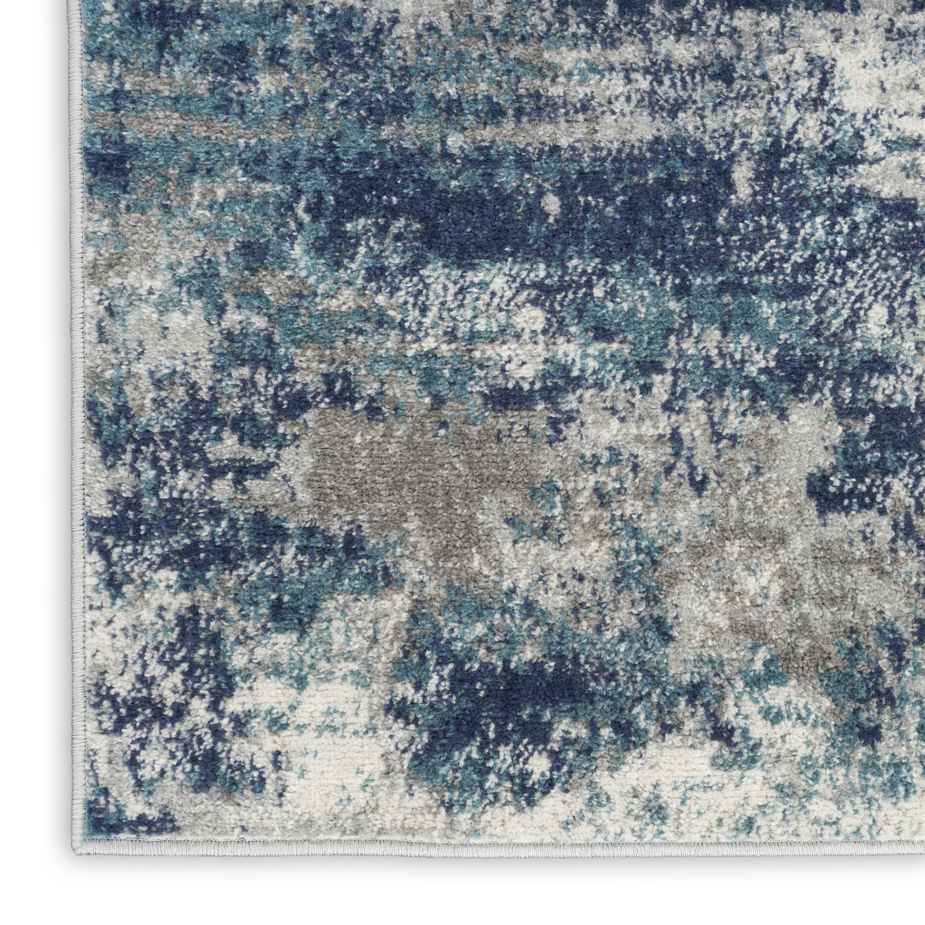 Nourison Passion 5'3" x 7'3" Ivory Teal Modern Indoor Rug