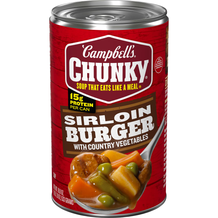 Sirloin Burger with Country Vegetables Soup
