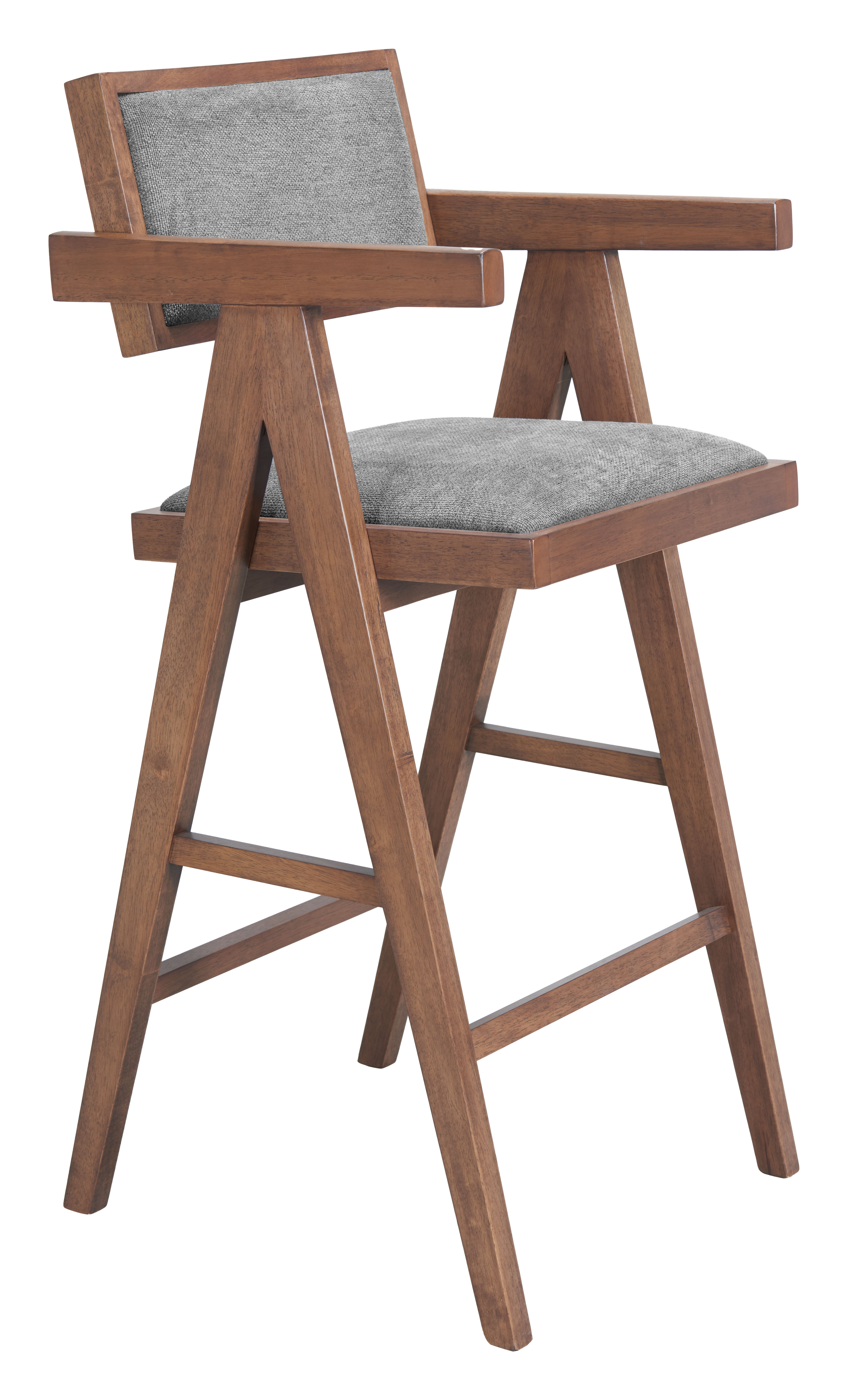 Delhi Barstool (Set of 2) Gray & Walnut product image
