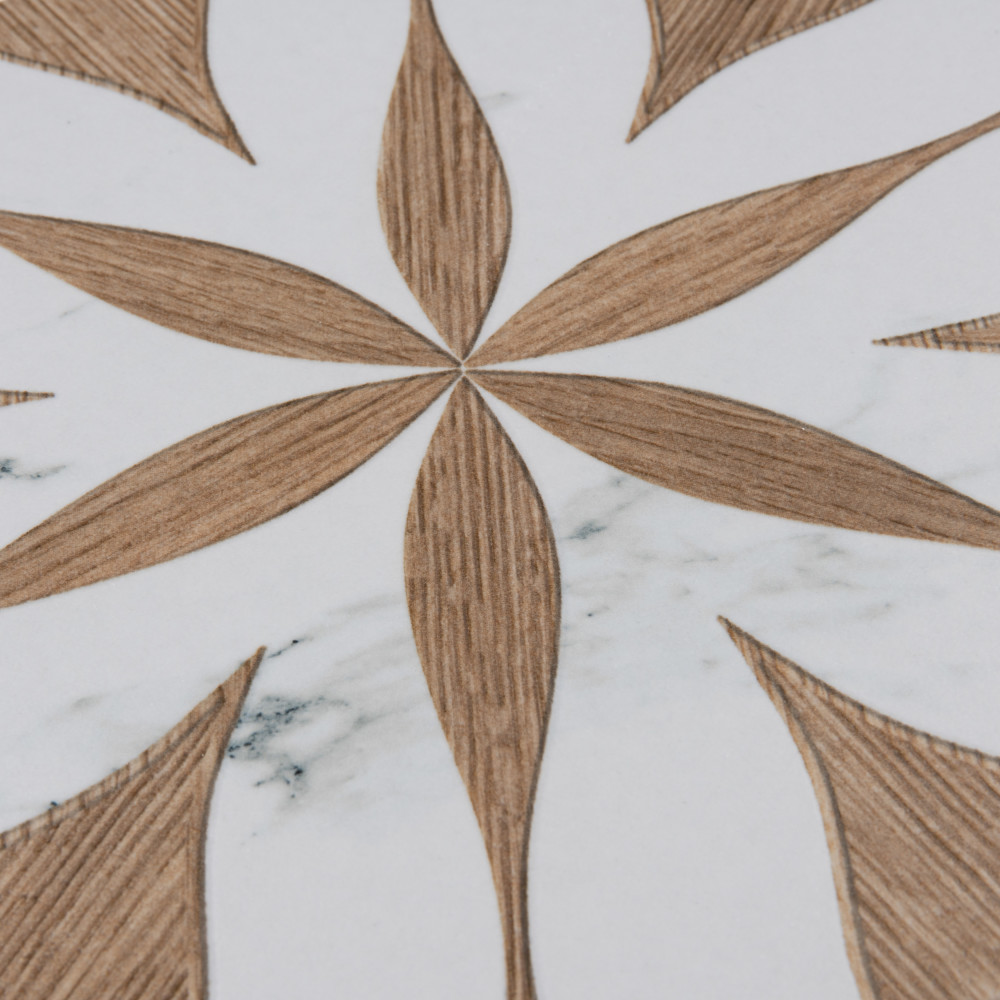 Llama Flower Loire Noce 8-5/8 in. x 9-7/8 in. Porcelain Floor and Wall Tile