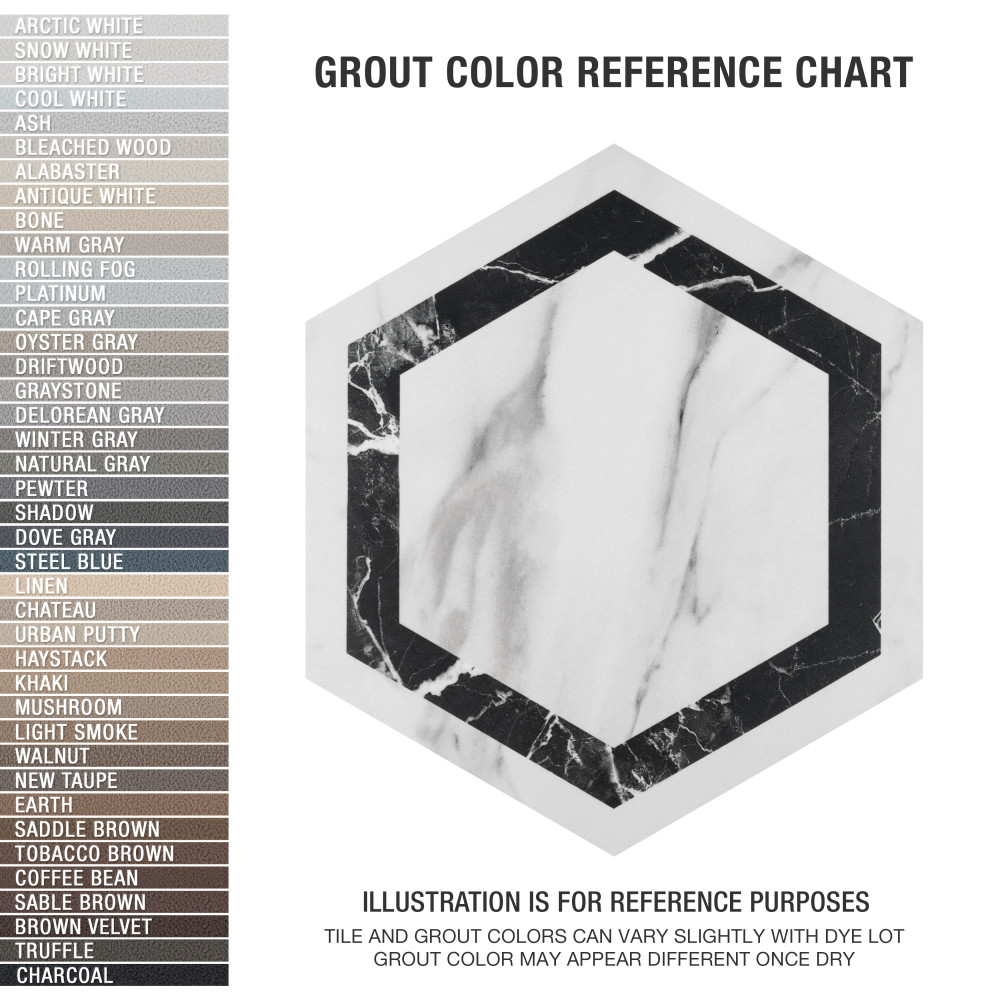 Marbilia Hex Venato Black Geo with Biotech 11 in. x 13 in. Porcelain Floor and Wall Tile