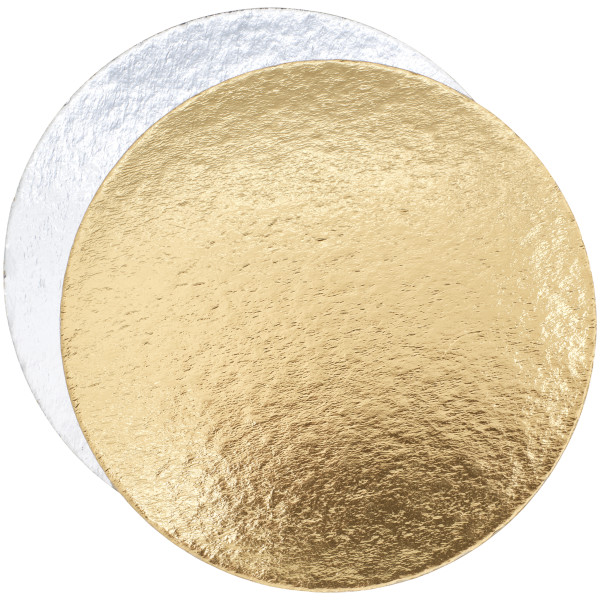 6" Round Gold/Silver Cake Board