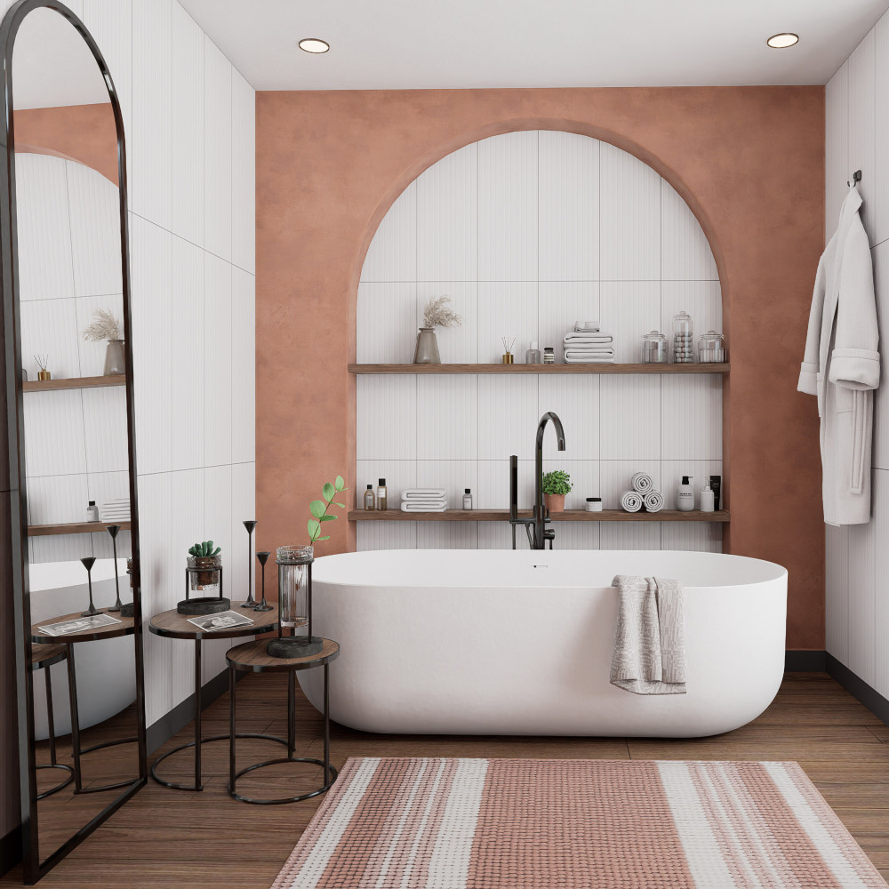 Sample – Lumiere Rythme Blanco Ceramic Wall Tile