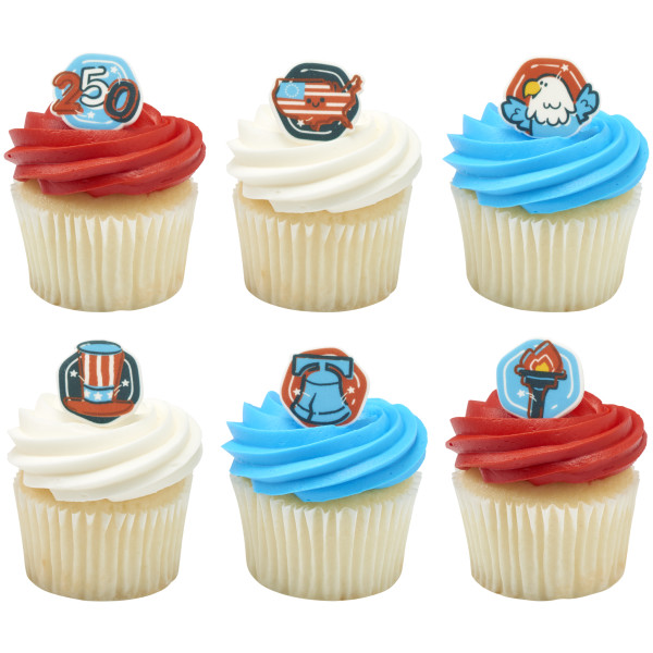 Celebrate America Assortment - Red 3 Free Sweet Décor® Edible Decorations