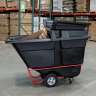 Rubbermaid Commercial, Rotomolded Lid for 1 Cubic Yard Tilt Trucks, Black