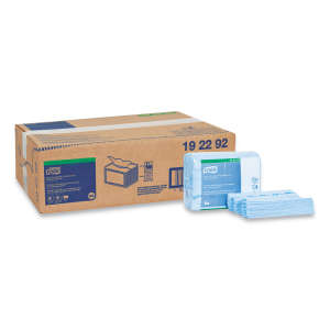Tork, W8, Odor Resistant Z-Fold, 1 ply, 11.80"x14.75", Nonwoven Fabric, Food Service Wipers, Blue