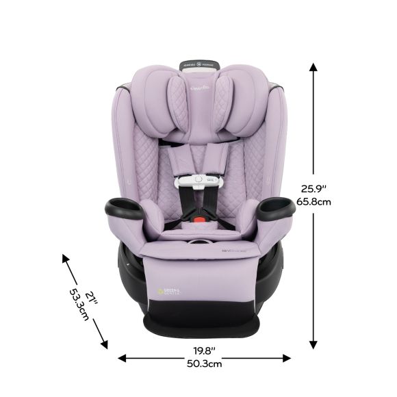 Revolve360 Extend All-in-One Rotating Car Seat with Green & Gentle Fabric Specifications