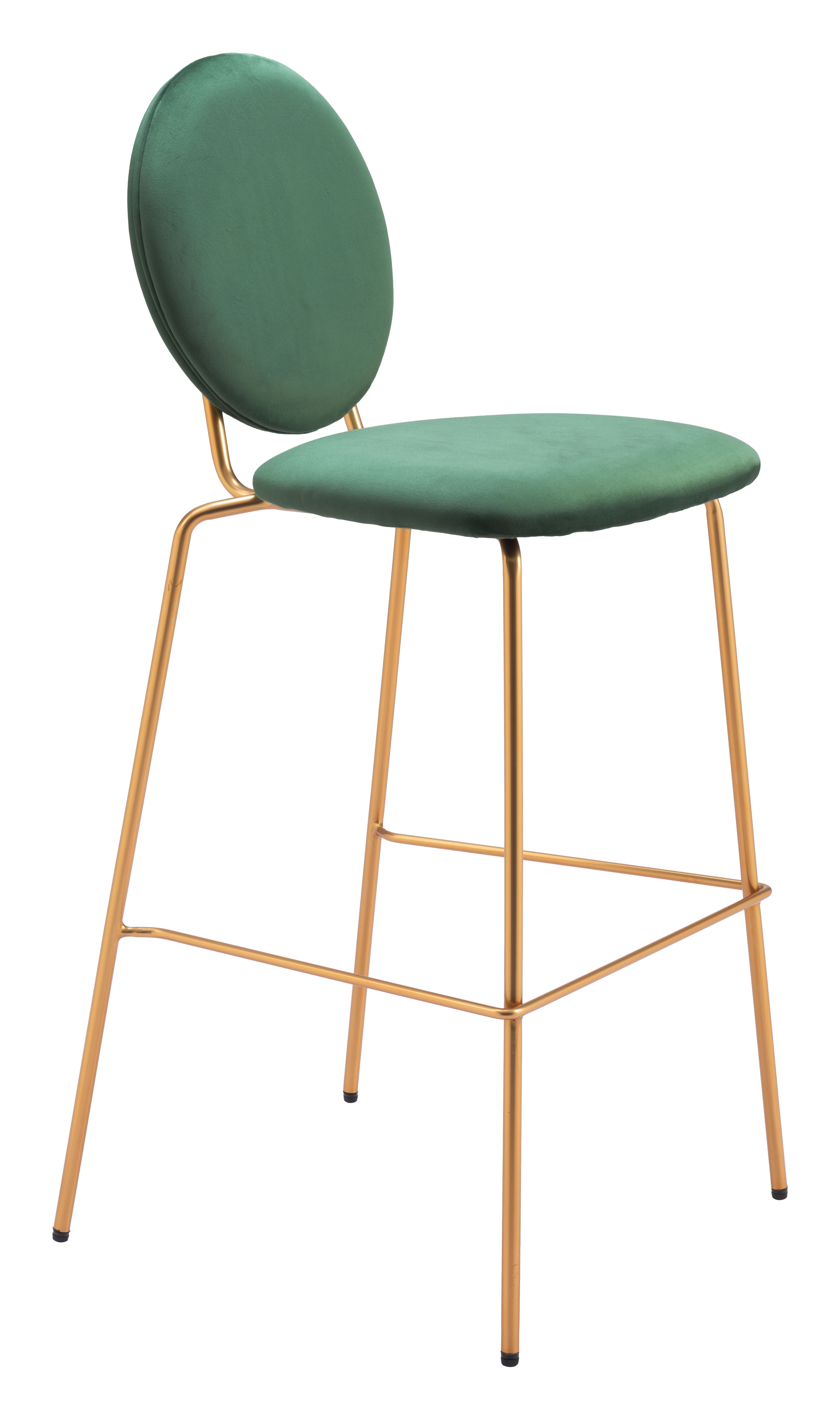 Odessa Barstool (Set of 2) Green & Gold product image