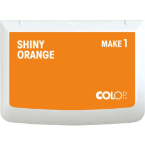 Make 1 Water-Based Acid-Free Craft Ink Stamp Pad, 3.5 x 2 Inches, Shiny Orange