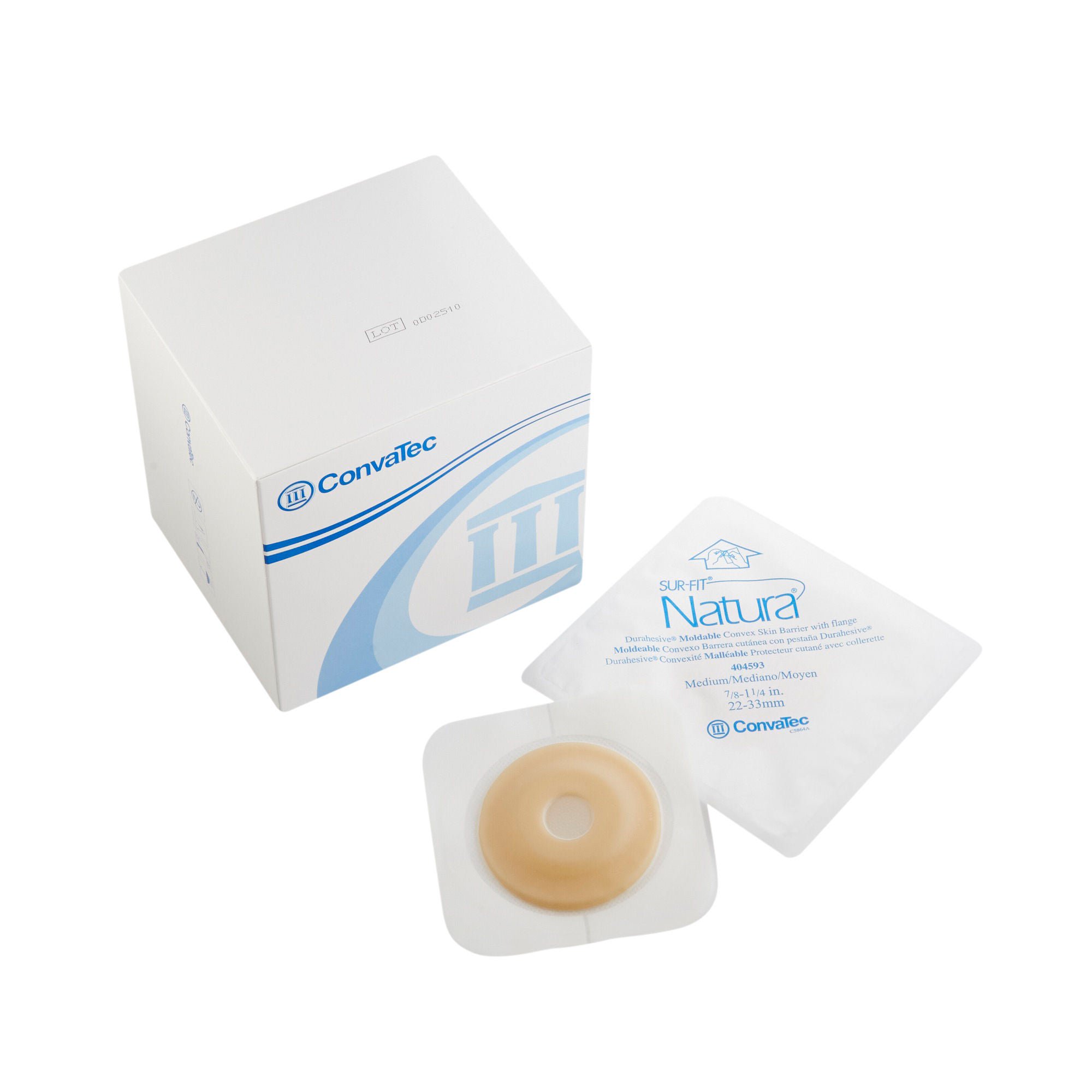 Sur-Fit Natura Extended Wear Ostomy Barrier, 45 mm Flange, .8 – 1.25 Inch Stomas
