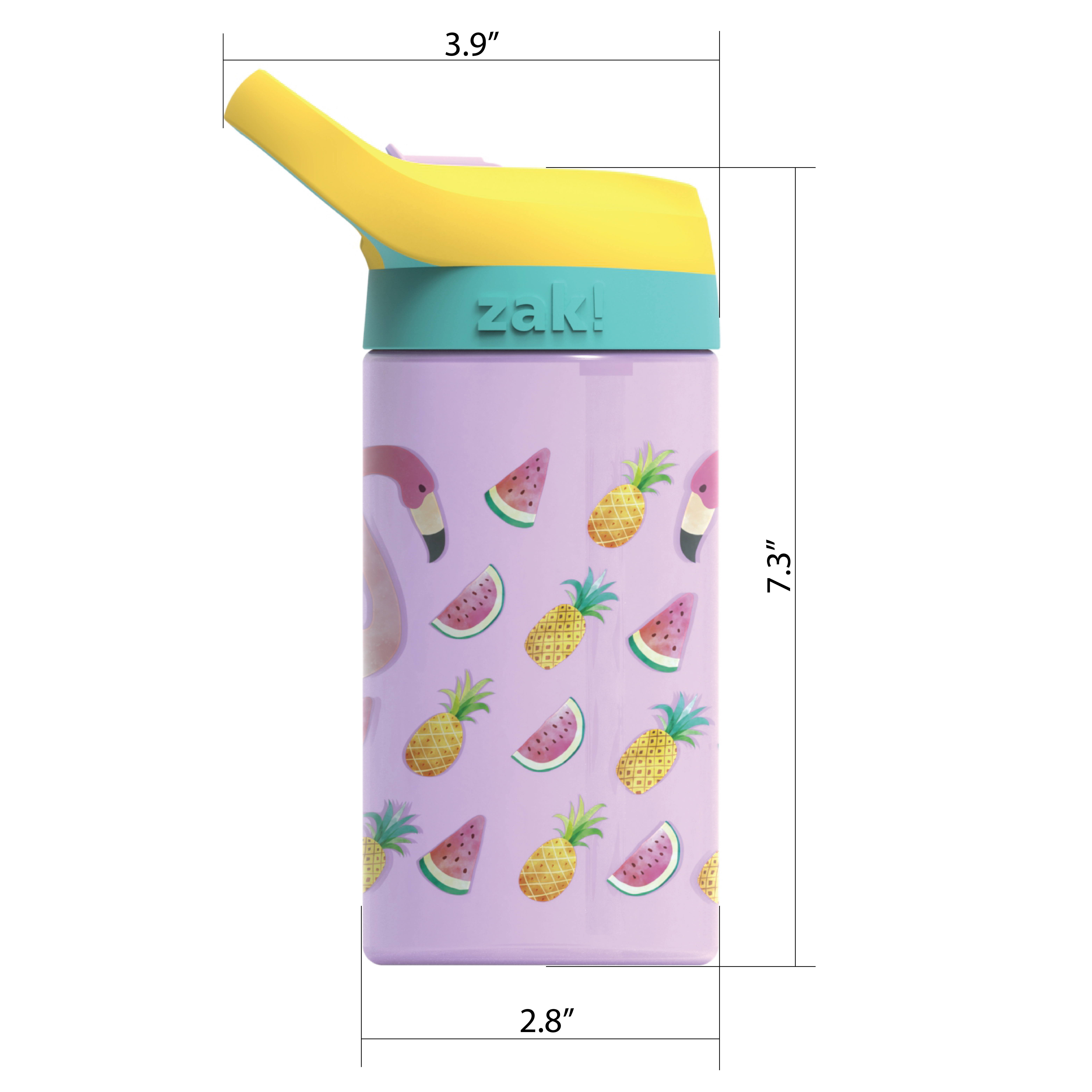 Zak Hydration 16 ounce Water Bottle, Cactus and Flamingos, 2-piece set slideshow image 3 Zak Hydration 16 ounce Water Bottle, Cactus and Flamingos, 2-piece set slideshow image 3