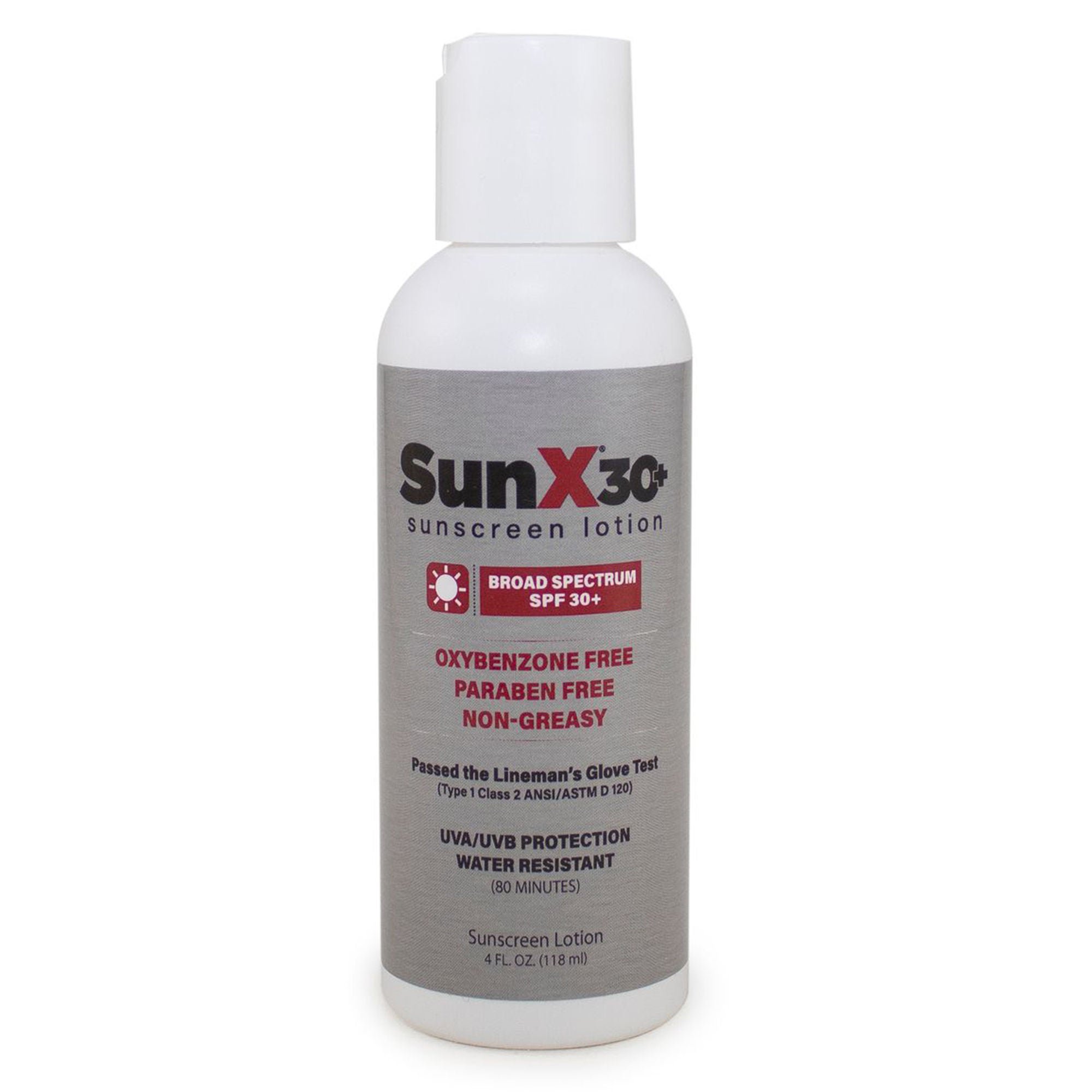 SunX® SPF 30+ Sunscreen, 4-ounce Bottle