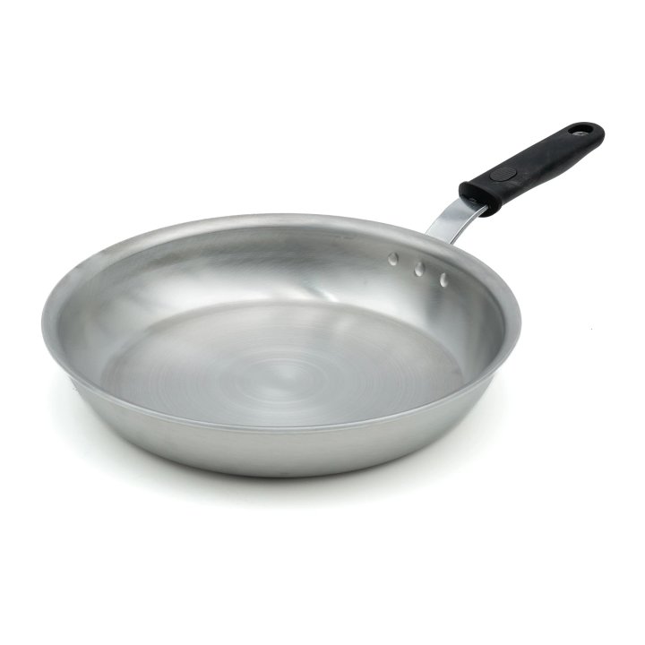 12-inch Wear-Ever® rivetless fry pan in natural finish and silicone handle
