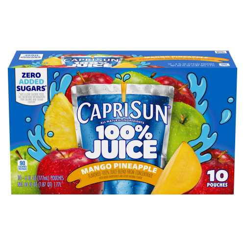 Capri Sun® 100% Juice Paw Patrol Mango Pineapple Juice Blend, 10 ct Box, 6 fl oz Pouches Image