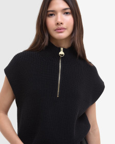 Clara Sleeveless Knitted Jumper Black