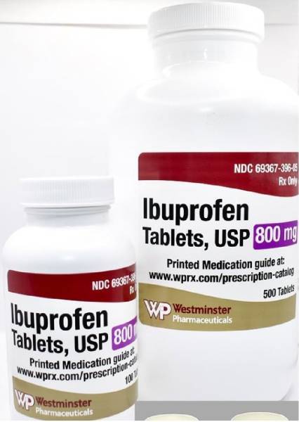 Ibuprofen Tablets 800mg Bottle -100/Bottle
