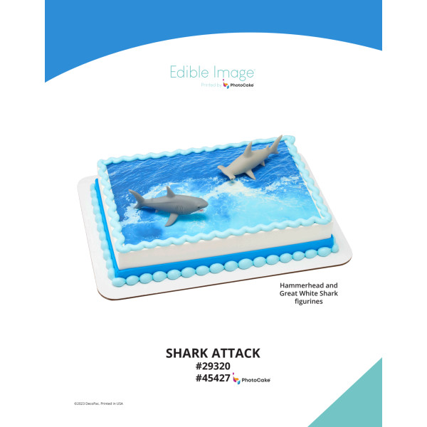 Shark Attack The Magic of Cakes® PhotoCake® Enhanced Background Page
